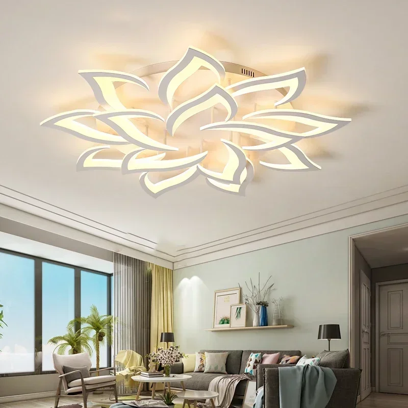 Interior Design Remote - Designer LED Blütenblatt Kronleuchter Wohnzimmer Schlafzimmer