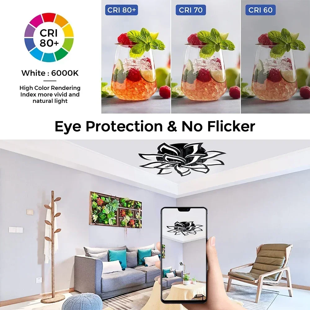 Designer LED Blütenblatt Kronl – Interior Design Remote Bewertung und Preis